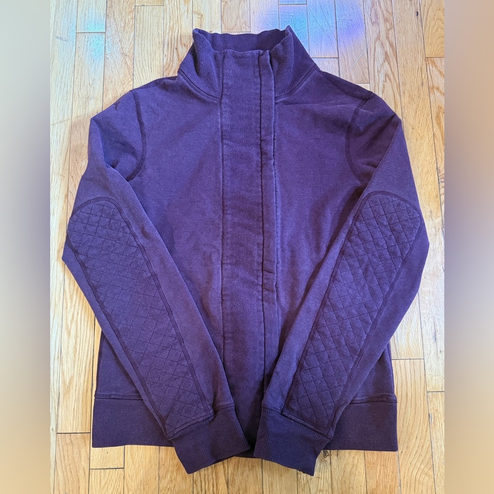 Purplish red Quilted Sleeve Jacket #739